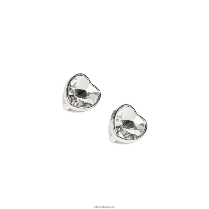 Women IQUSHION CHARMS Crystal Heart Charms 2-Pack Fitflop 882F30 Clear