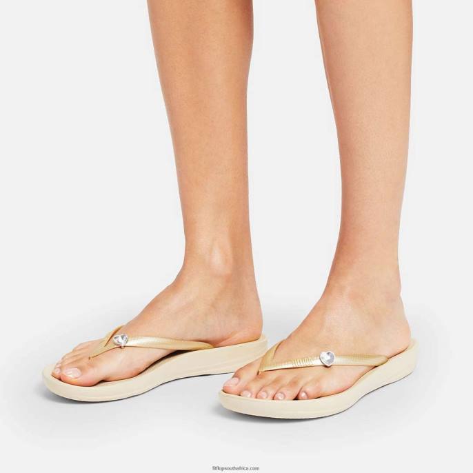 Women IQUSHION CHARMS Crystal Heart Charms 2-Pack Fitflop 882F30 Clear