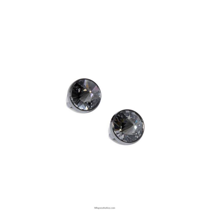 Women IQUSHION CHARMS Crystal Round Charms 2-Pack Fitflop 882F36 Pewter