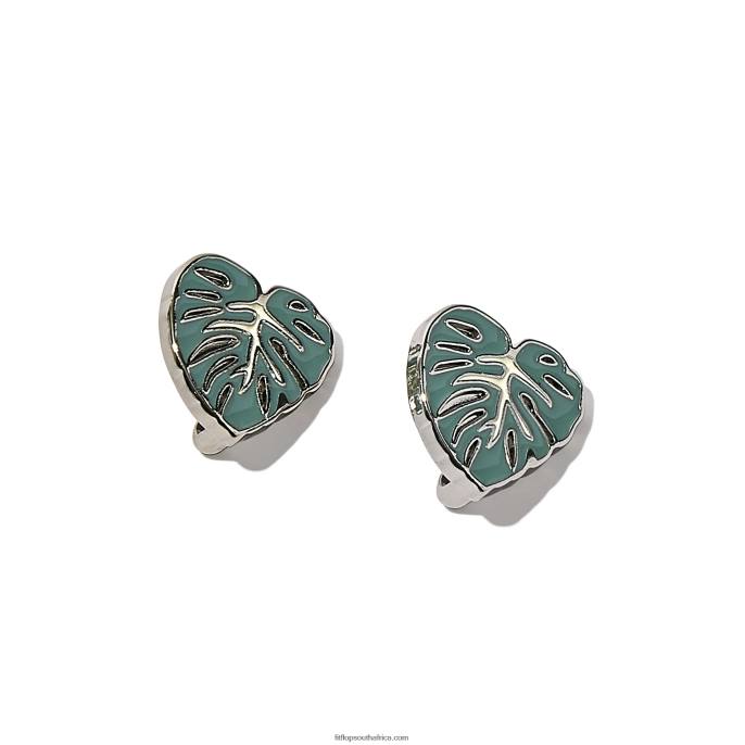 Women IQUSHION CHARMS Monstera-Leaf Resin Charms 2-Pack Fitflop 882F39 Cool Blue