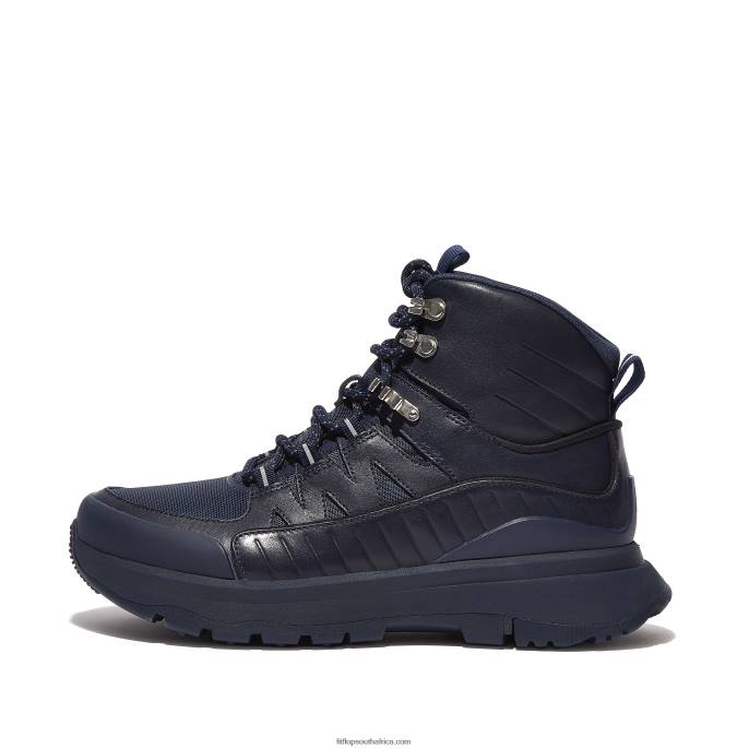 Women NEO-D-HYKER Leather-Mix Walking Boots Fitflop 882F298 All Navy