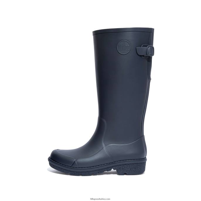 Women WONDERWELLY Tall Wellington Boots Fitflop 882F315 Midnight Navy