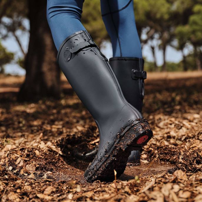 Women WONDERWELLY Tall Wellington Boots Fitflop 882F315 Midnight Navy