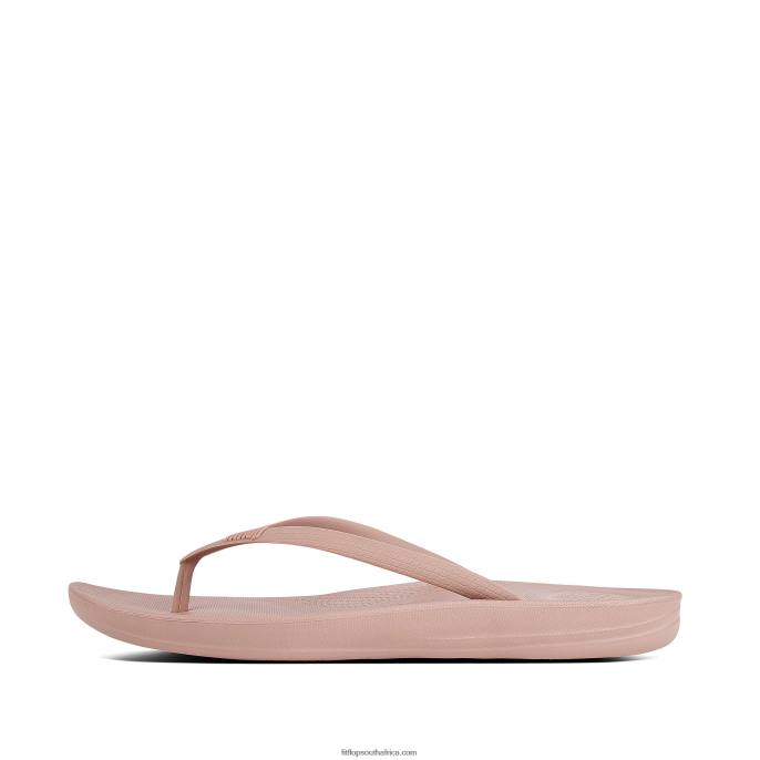 Women IQUSHION Ergonomic Flip Flops Fitflop 882F32 Beige Buff
