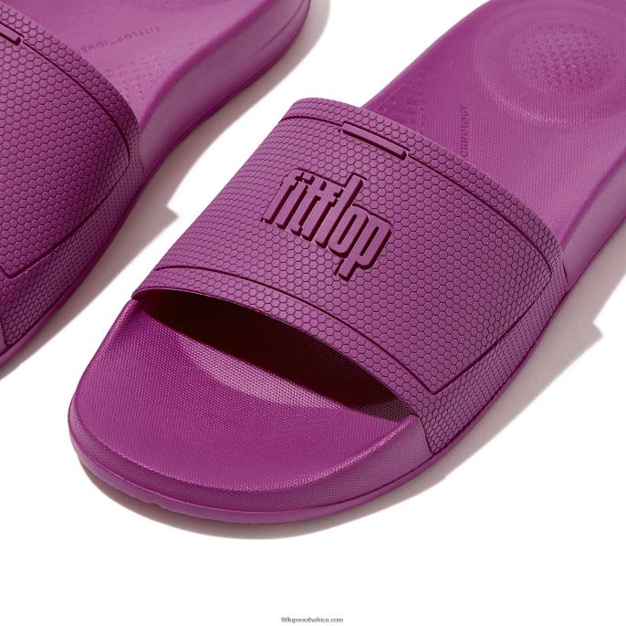 Women IQUSHION Pool Slides Fitflop 882F182 Miami Violet
