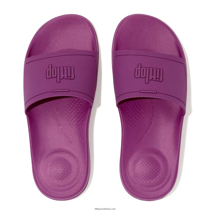 Women IQUSHION Pool Slides Fitflop 882F182 Miami Violet