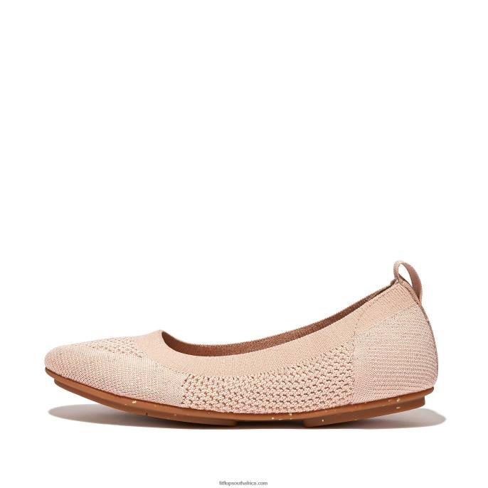 Women ALLEGRO E01 Multi-Knit Ballet Pumps Fitflop 882F292 Tan/Platino