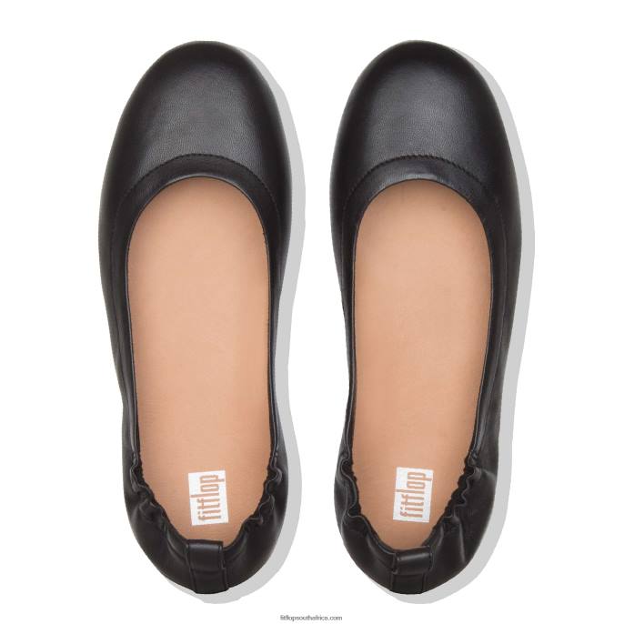 Women ALLEGRO Soft Leather Ballet Pumps Fitflop 882F285 Black