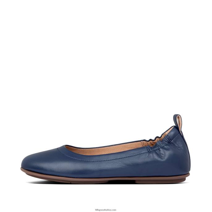 Women ALLEGRO Soft Leather Ballet Pumps Fitflop 882F287 Midnight Navy