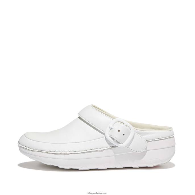 Women GOGH PRO Superlight Leather Clogs Fitflop 882F337 Urban White