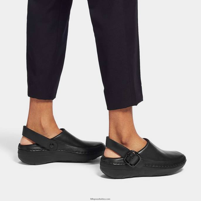 Women GOGH PRO Superlight Leather Clogs Fitflop 882F338 Black