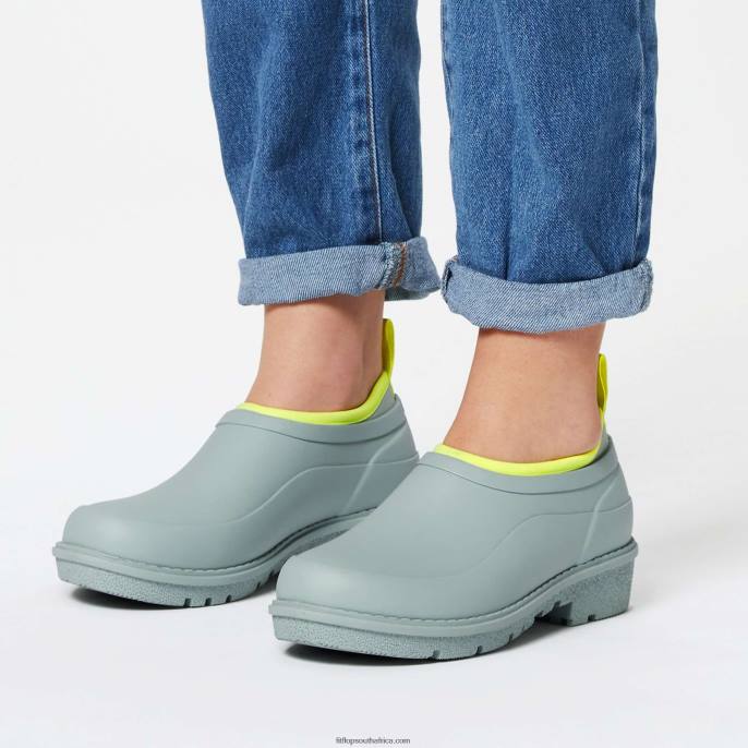 Women WONDERCLOG Neon-Pop Waterproof Rubber Clogs Fitflop 882F342 Cool Blue