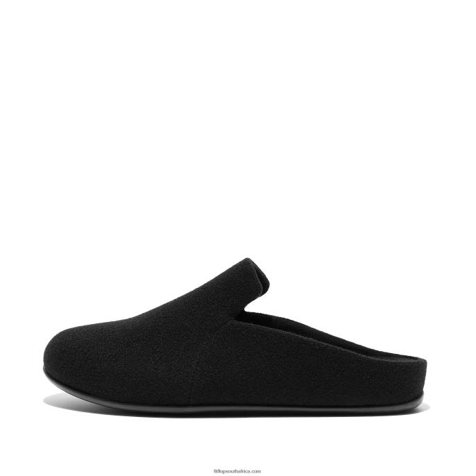 Women CHRISSIE II Haus Felt Slippers Fitflop 882F325 All Black