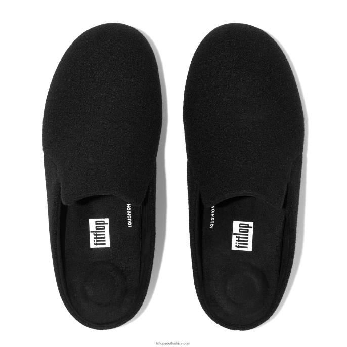 Women CHRISSIE II Haus Felt Slippers Fitflop 882F325 All Black