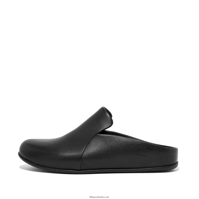 Women CHRISSIE II Haus Leather Slippers Fitflop 882F326 All Black