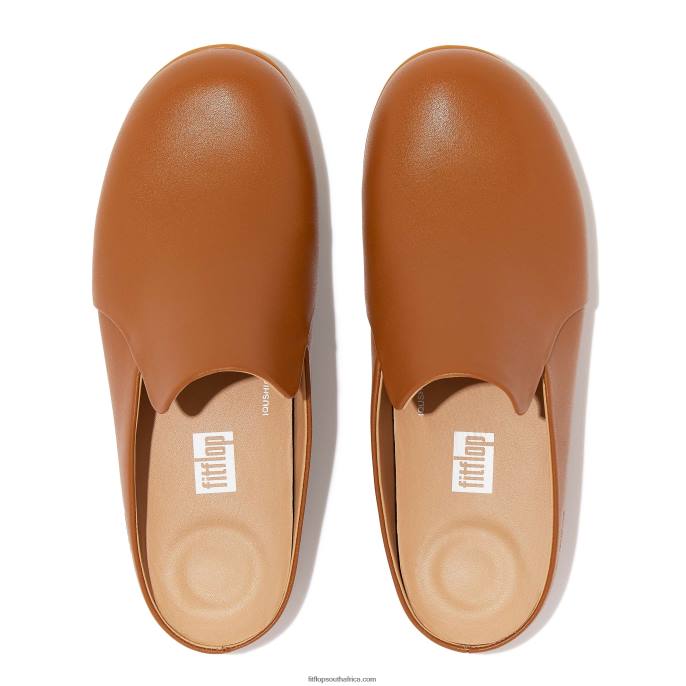 Women CHRISSIE II Haus Leather Slippers Fitflop 882F327 Light Tan