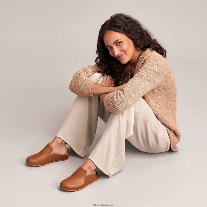 Women CHRISSIE II Haus Leather Slippers Fitflop 882F327 Light Tan