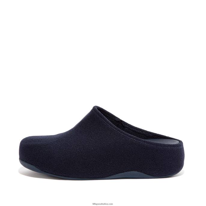 Women SHUV Cushy Felt Clog Slippers Fitflop 882F320 Midnight Navy