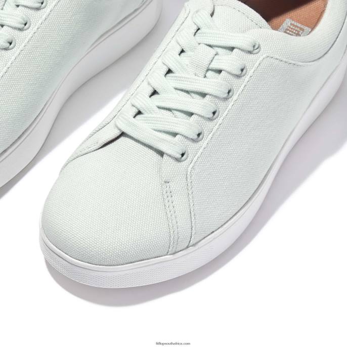 Women RALLY Canvas Trainers Fitflop 882F272 Seafoam Blue