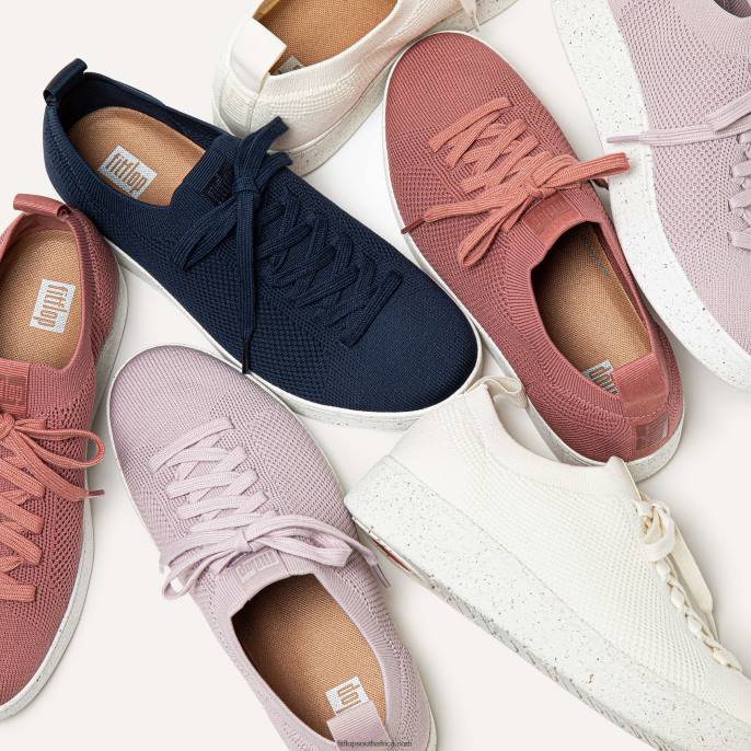 Women RALLY E01 Multi-Knit Trainers Fitflop 882F275 Cream