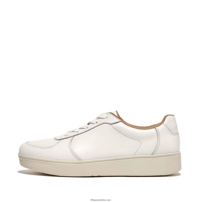 Women RALLY Leather Panel Trainers Fitflop 882F237 Urban White