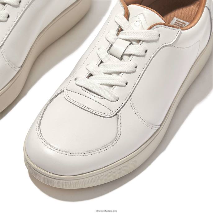 Women RALLY Leather Panel Trainers Fitflop 882F237 Urban White