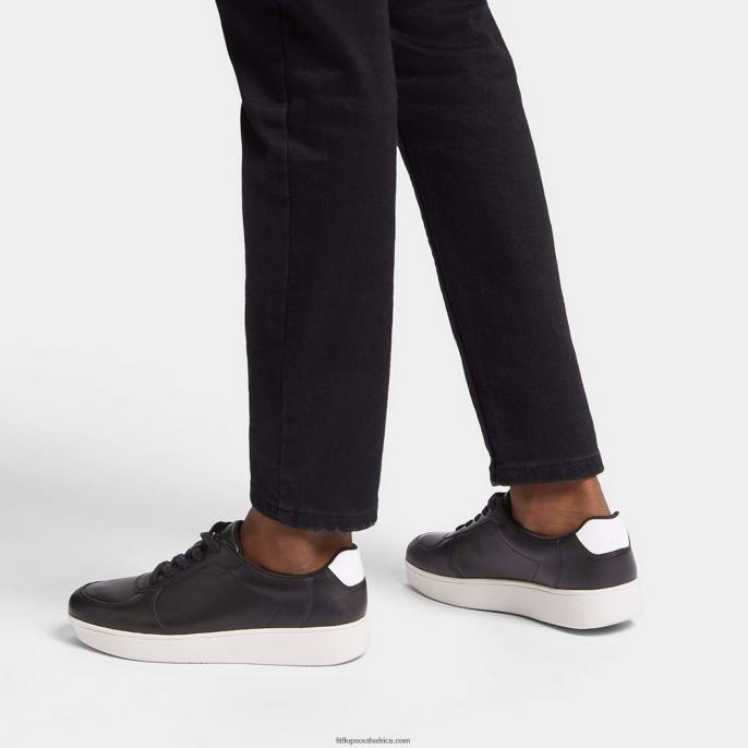 Women RALLY Leather Panel Trainers Fitflop 882F239 Black
