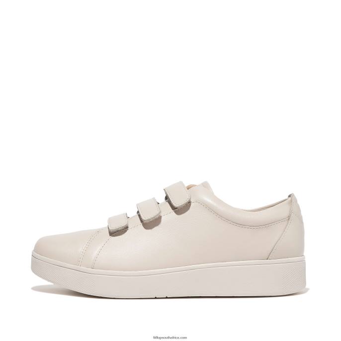 Women RALLY Leather Strap Trainers Fitflop 882F262 Stone Beige