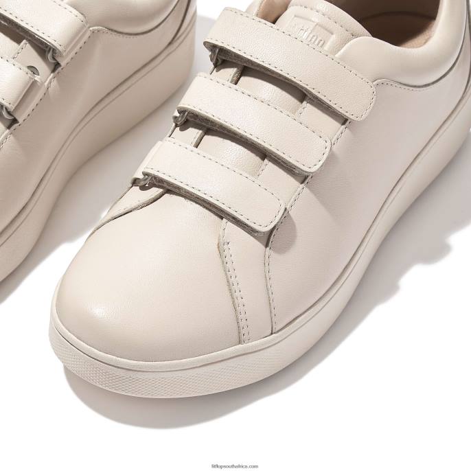 Women RALLY Leather Strap Trainers Fitflop 882F262 Stone Beige