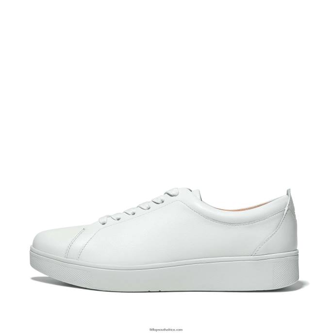 Women RALLY Leather Trainers Fitflop 882F243 Seafoam Blue