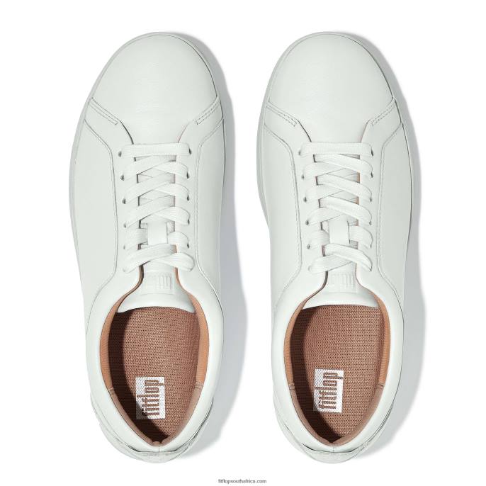 Women RALLY Leather Trainers Fitflop 882F243 Seafoam Blue