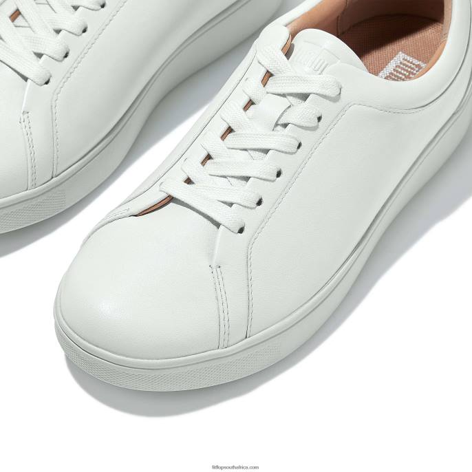 Women RALLY Leather Trainers Fitflop 882F243 Seafoam Blue