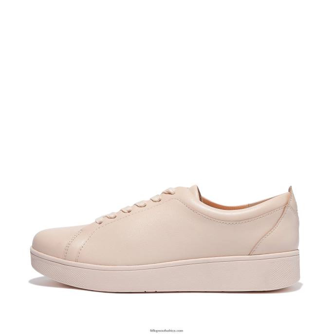 Women RALLY Leather Trainers Fitflop 882F244 Rose Foam