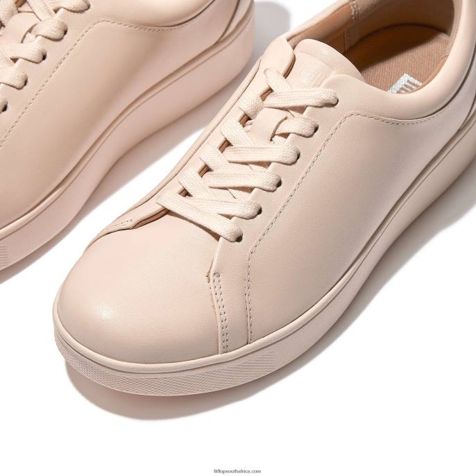 Women RALLY Leather Trainers Fitflop 882F244 Rose Foam