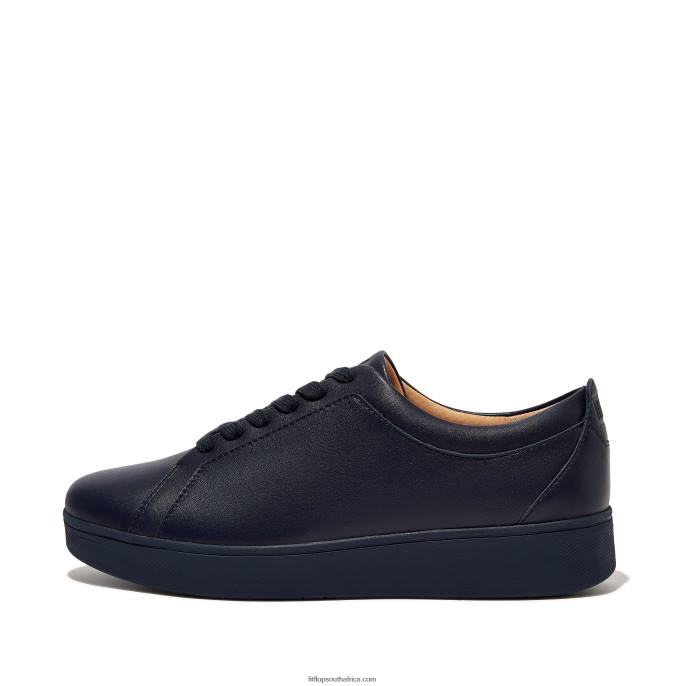 Women RALLY Leather Trainers Fitflop 882F245 All Navy