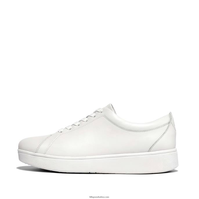 Women RALLY Leather Trainers Fitflop 882F247 Urban White