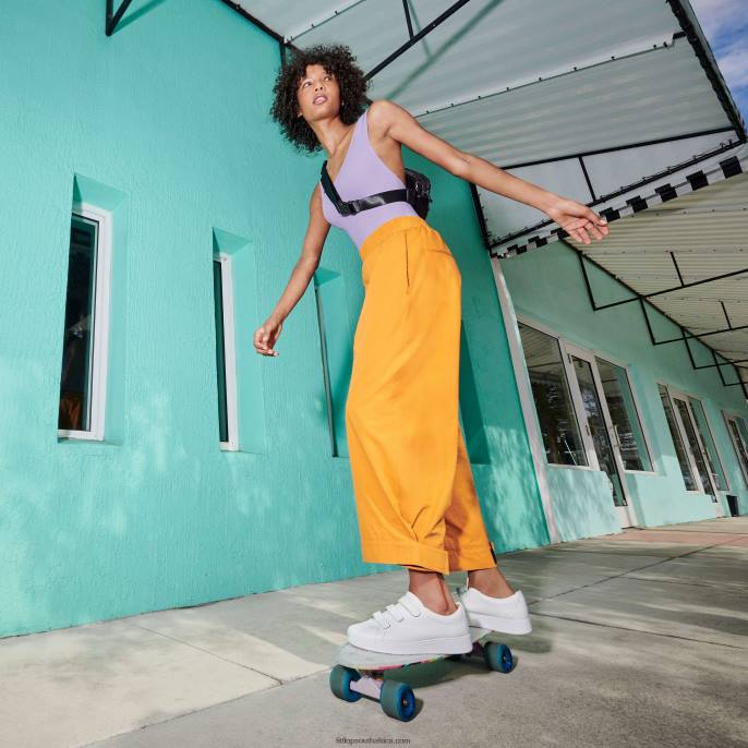 Women RALLY Strap Leather Trainers Fitflop 882F263 Urban White