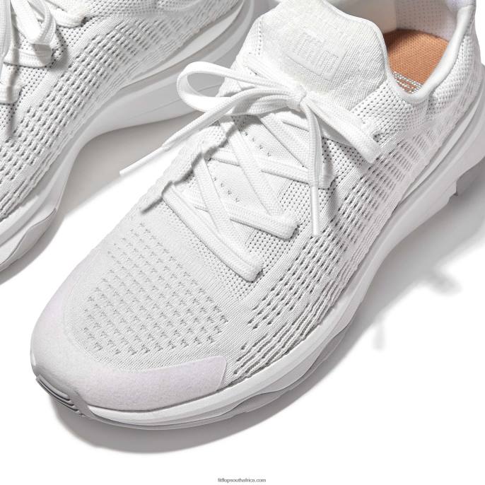 Women VITAMIN FFX Knit Sports Trainers Fitflop 882F251 Urban White Mix