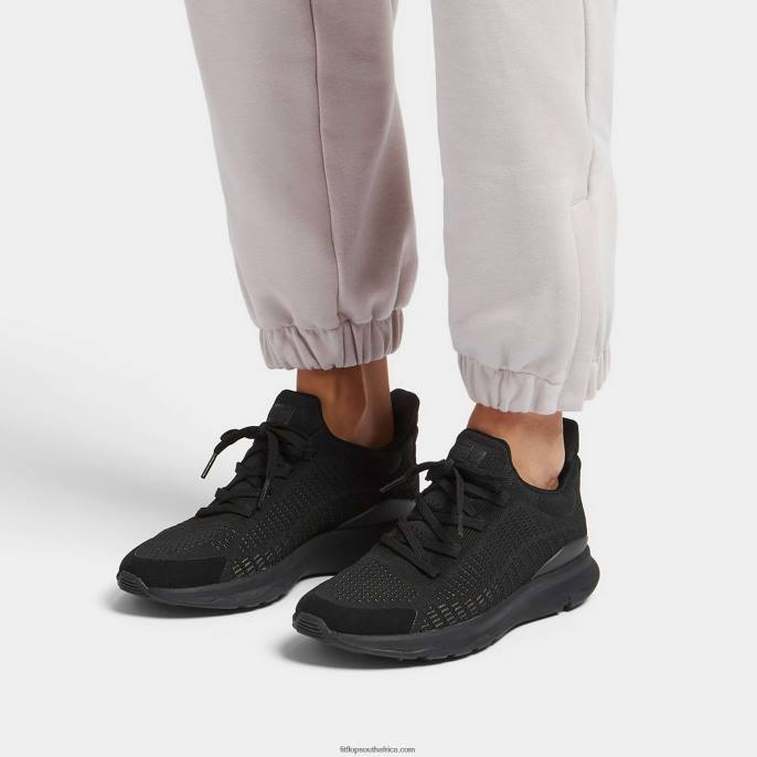 Women VITAMIN FFX Knit Sports Trainers Fitflop 882F253 All Black