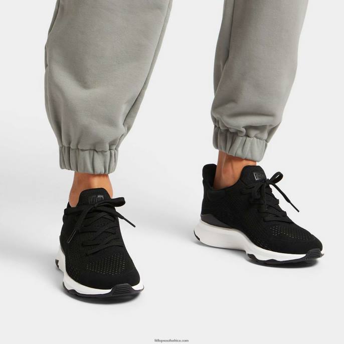 Women VITAMIN FFX Knit Sports Trainers Fitflop 882F254 Black Mix