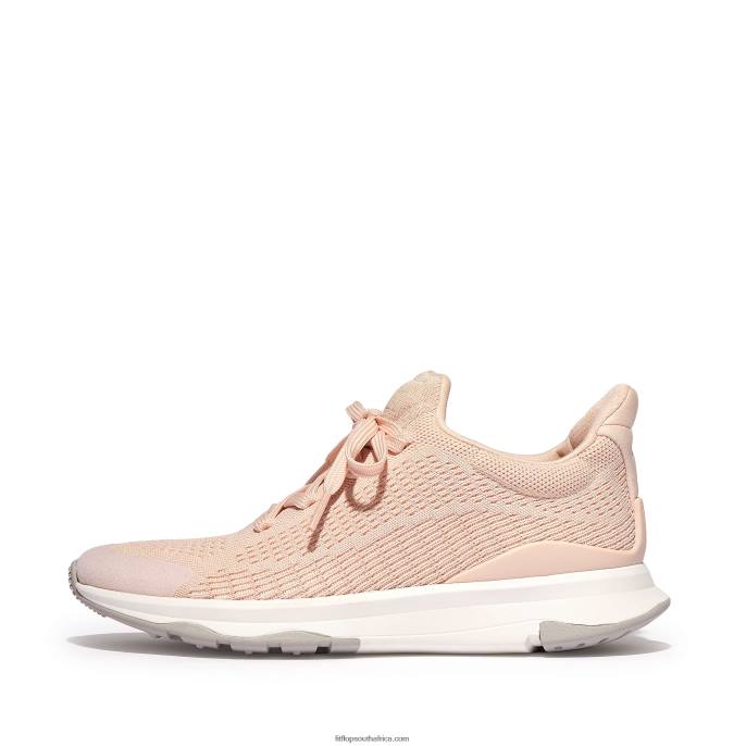 Women VITAMIN FFX Knit Sports Trainers Fitflop 882F255 Rose Foam Mix
