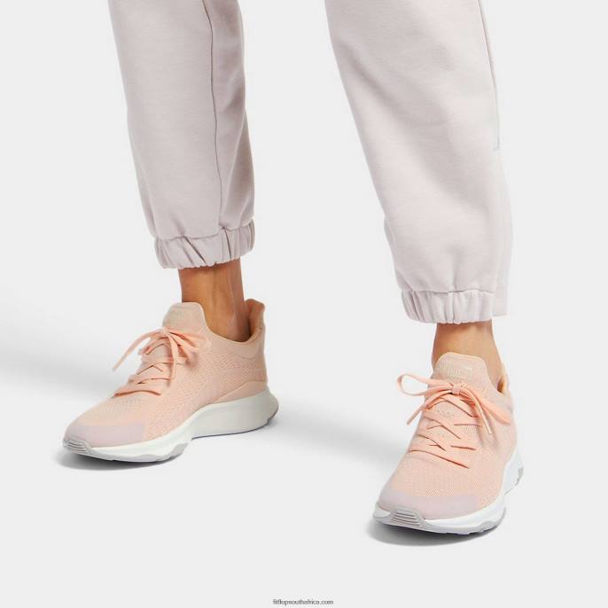 Women VITAMIN FFX Knit Sports Trainers Fitflop 882F255 Rose Foam Mix