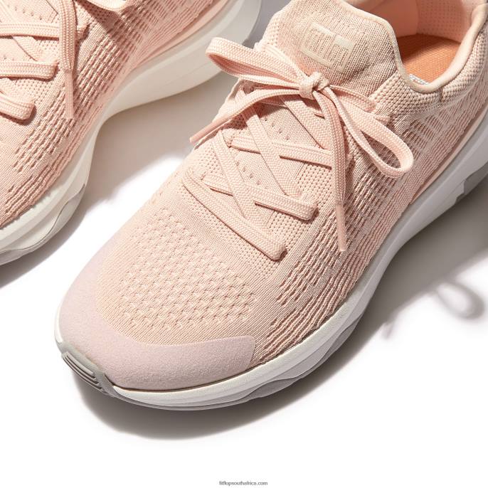Women VITAMIN FFX Knit Sports Trainers Fitflop 882F255 Rose Foam Mix