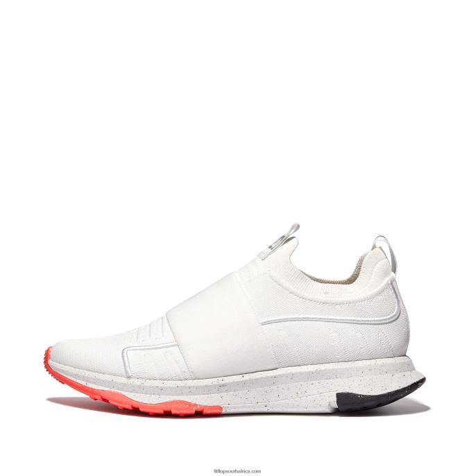 Women VITAMIN FF E01 Knit Elastic Sports Trainers Fitflop 882F234 Urban White Mix