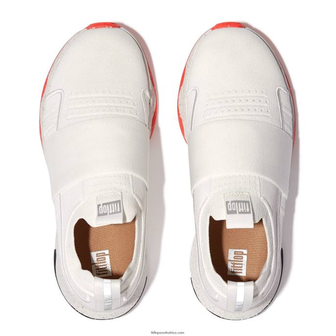 Women VITAMIN FF E01 Knit Elastic Sports Trainers Fitflop 882F234 Urban White Mix