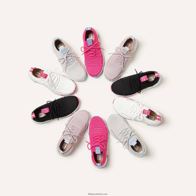 Women VITAMIN FF E01 Knit Sports Trainers Fitflop 882F269 Black Mix